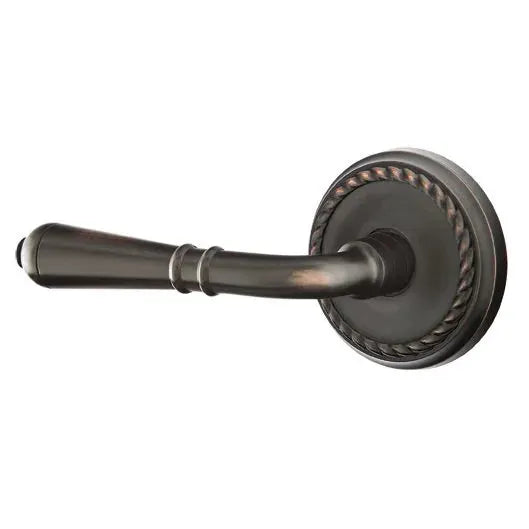 Emtek Turino Door Lever with Rope Rose by Emtek