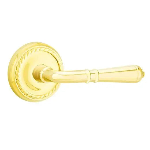 Emtek Turino Door Lever with Rope Rose by Emtek