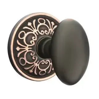 Emtek Egg Door Knob with Lancaster Rose by Emtek