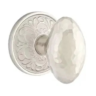 Emtek Hammered Egg Door Knob with Lancaster Rose by Emtek