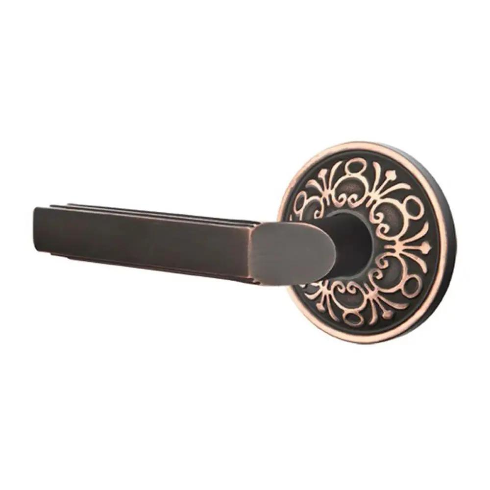 Emtek Milano Door Lever with Lancaster Rose by Emtek