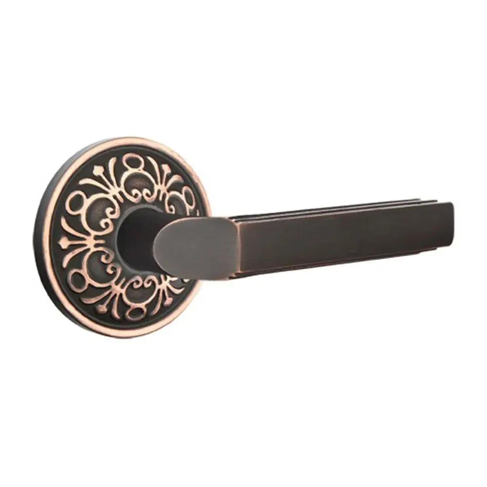 Emtek Milano Door Lever with Lancaster Rose by Emtek