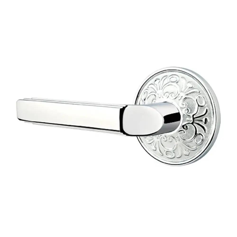 polished chrome door lever
