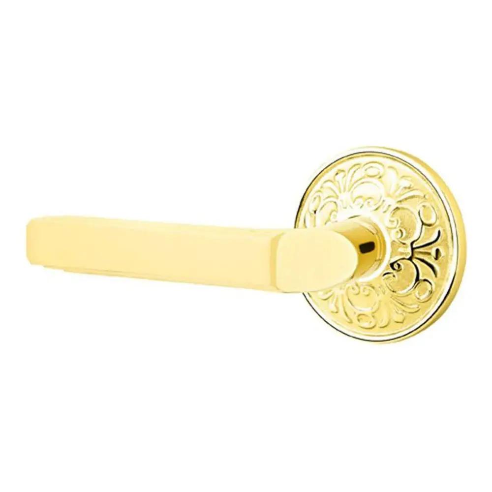 Emtek Milano Door Lever with Lancaster Rose by Emtek