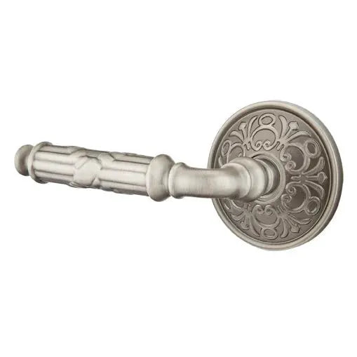Emtek Ribbon and Reed Lever with Lancaster Rose by Emtek