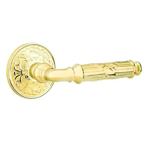 Emtek Ribbon and Reed Lever with Lancaster Rose by Emtek