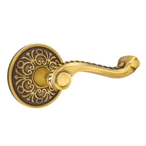 Emtek Rope Lever with Lancaster Rose by Emtek