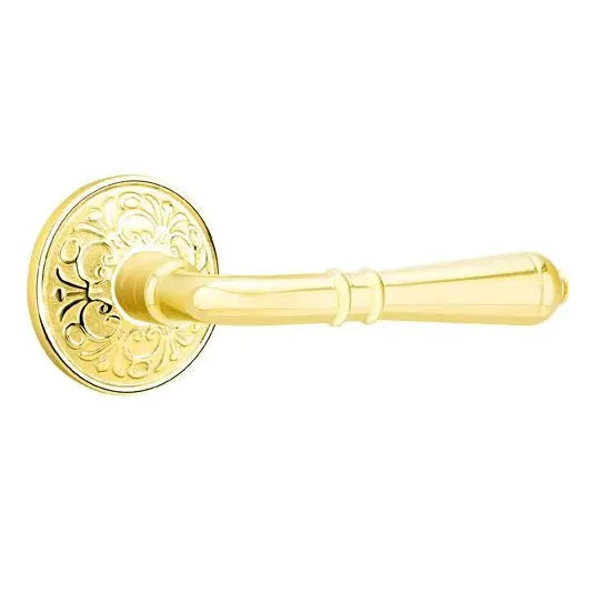 Emtek Turino Door Lever with Lancaster Rose by Emtek