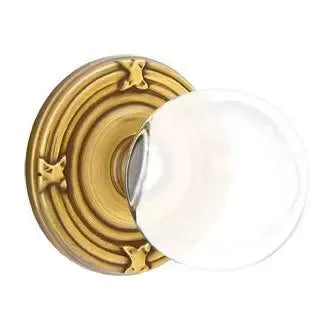 Emtek Bristol Door Knob with Ribbon and Reed Rose by Emtek