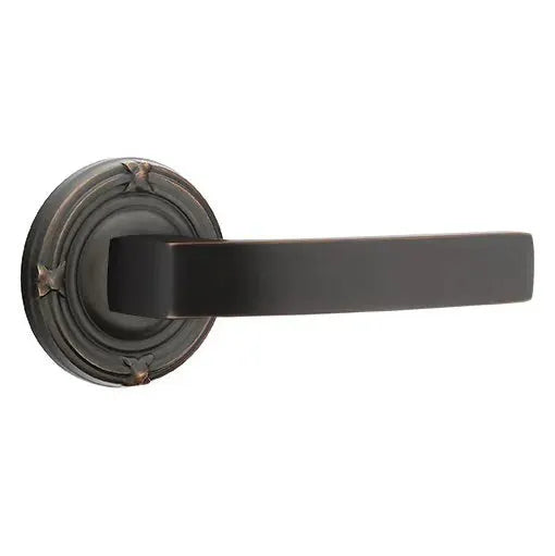 Emtek Breslin Lever with Ribbon and Reed Rose by Emtek