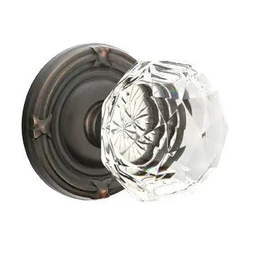Emtek Diamond Door Knob with Ribbon and Reed Rose by Emtek
