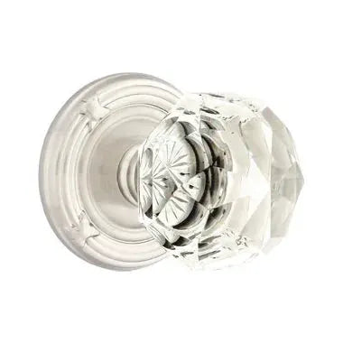 Emtek Diamond Door Knob with Ribbon and Reed Rose by Emtek