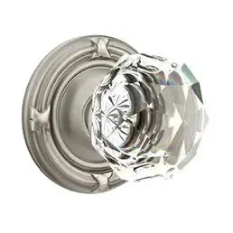 Emtek Diamond Door Knob with Ribbon and Reed Rose by Emtek