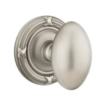 Emtek Egg Door Knob with Ribbon and Reed Rose by Emtek
