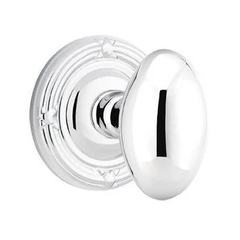 Emtek Egg Door Knob with Ribbon and Reed Rose by Emtek
