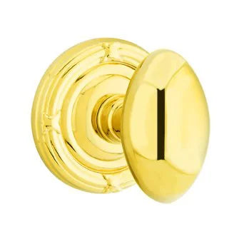 Emtek Egg Door Knob with Ribbon and Reed Rose by Emtek