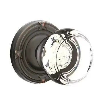 Emtek Georgetown Door Knob with Ribbon and Reed Rose by Emtek