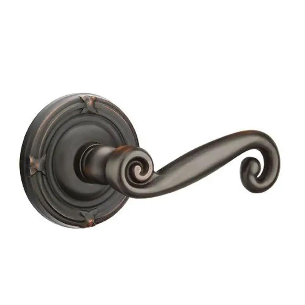 Emtek Rustic Door Lever with Ribbon and Reed Rose by Emtek