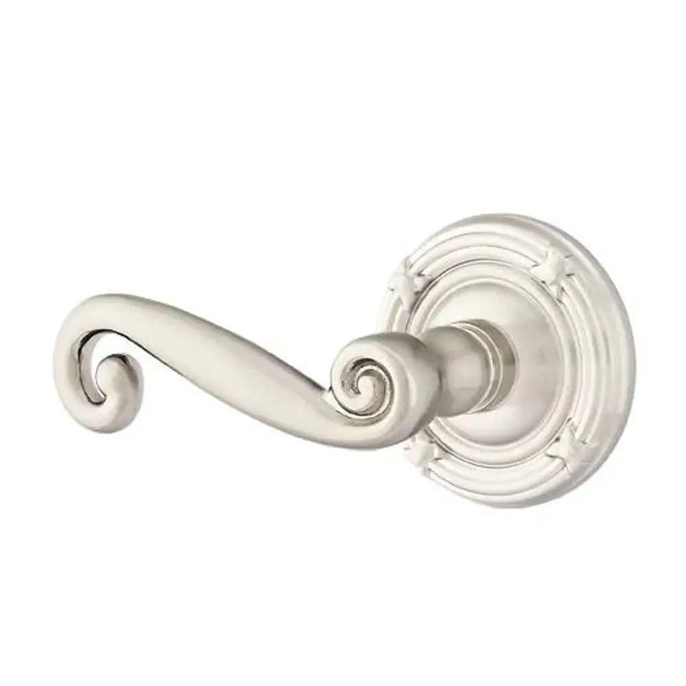 Emtek Rustic Door Lever with Ribbon and Reed Rose by Emtek