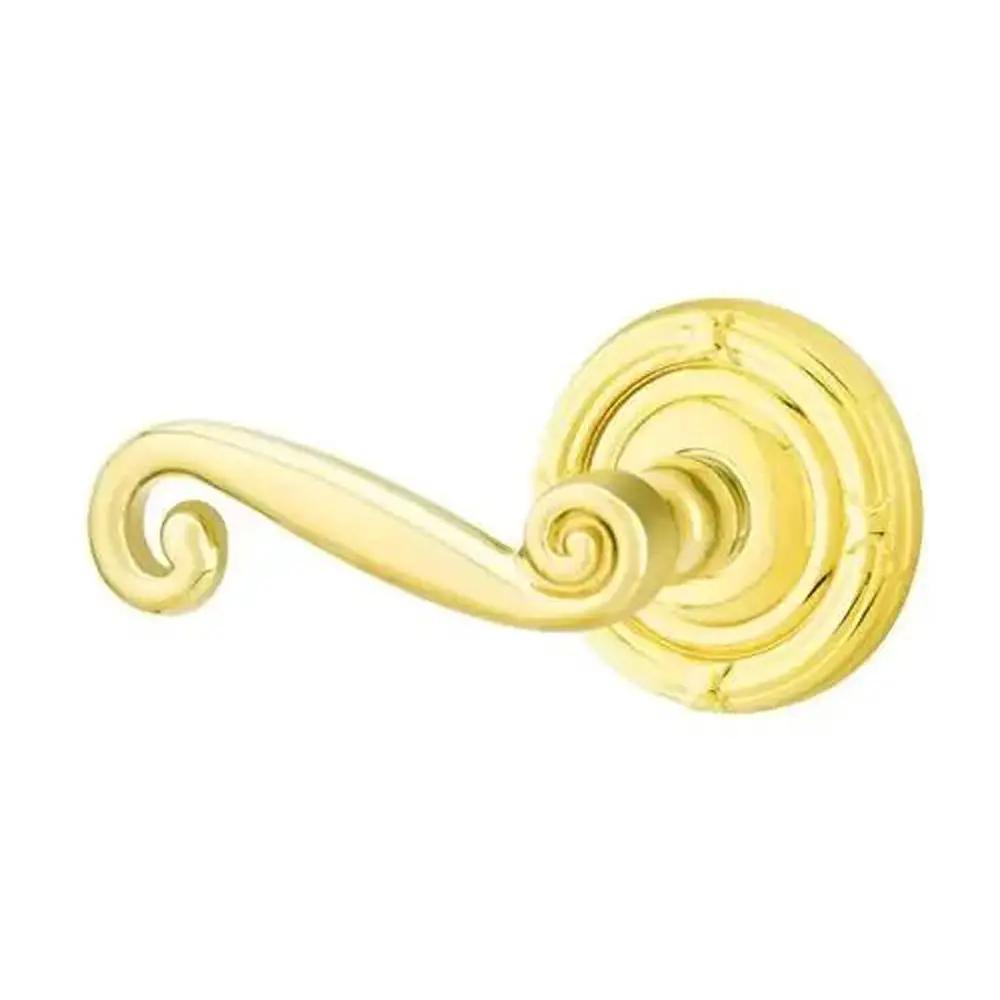Emtek Rustic Door Lever with Ribbon and Reed Rose by Emtek