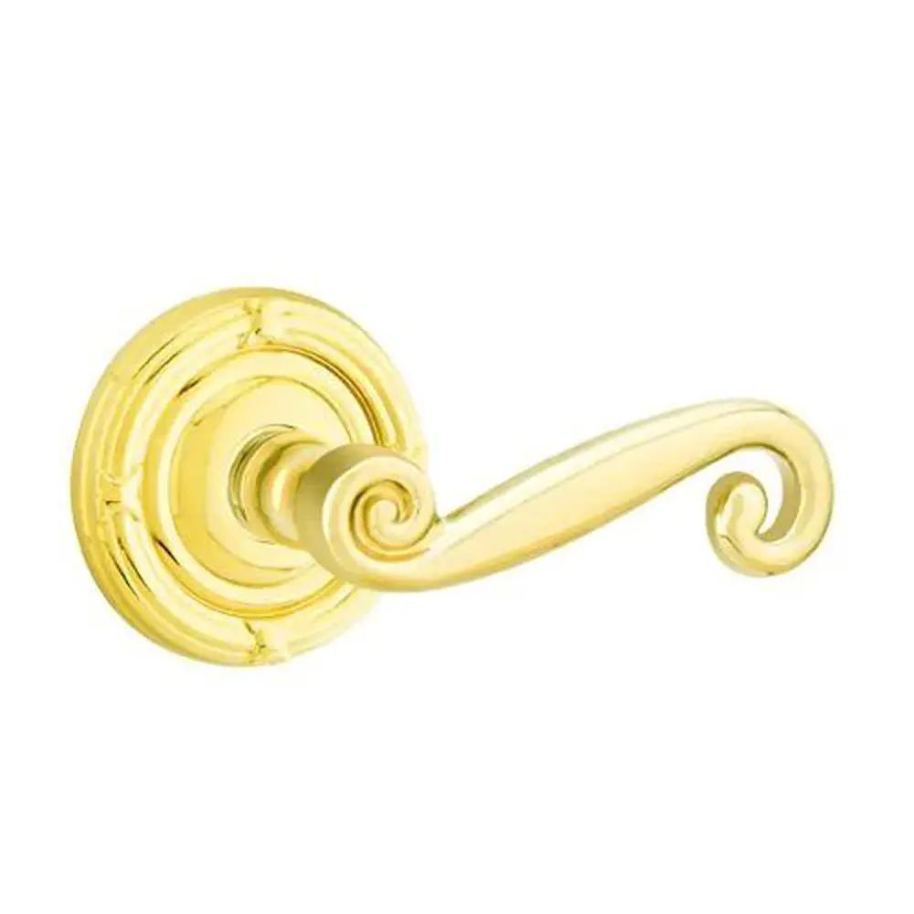 Emtek Rustic Door Lever with Ribbon and Reed Rose by Emtek