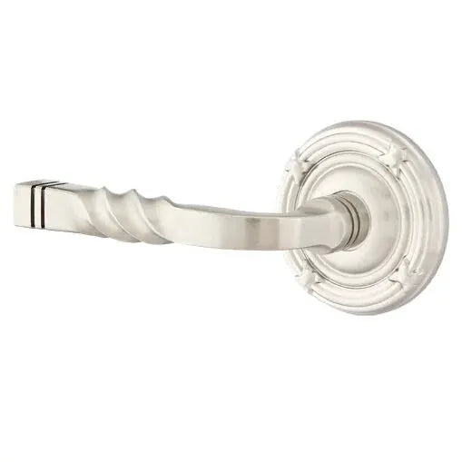 Emtek Sante Fe Lever with Ribbon and Reed Rose by Emtek