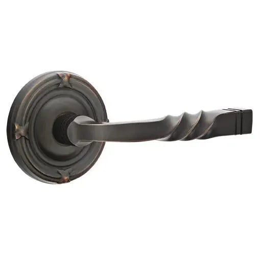Emtek Sante Fe Lever with Ribbon and Reed Rose by Emtek