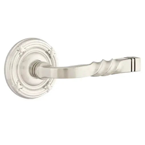Emtek Sante Fe Lever with Ribbon and Reed Rose by Emtek