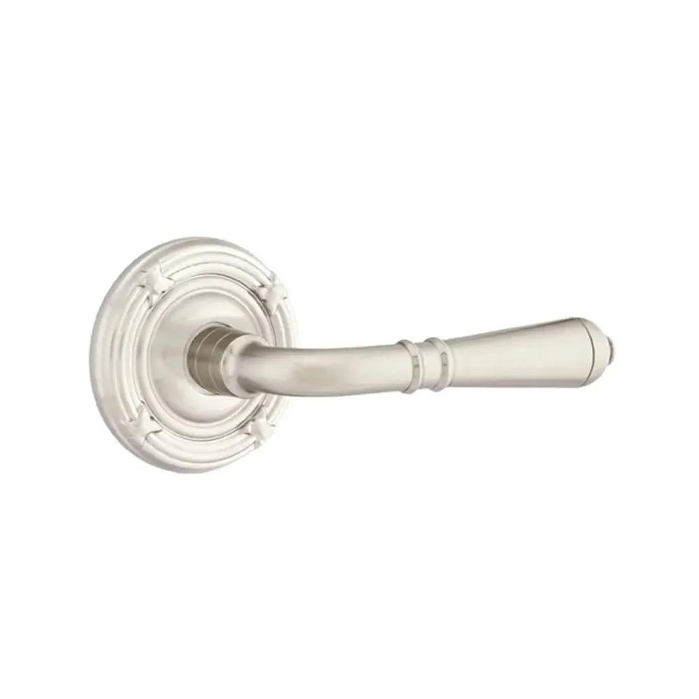 Emtek Turino Door Lever with Ribbon and Reed Rose by Emtek
