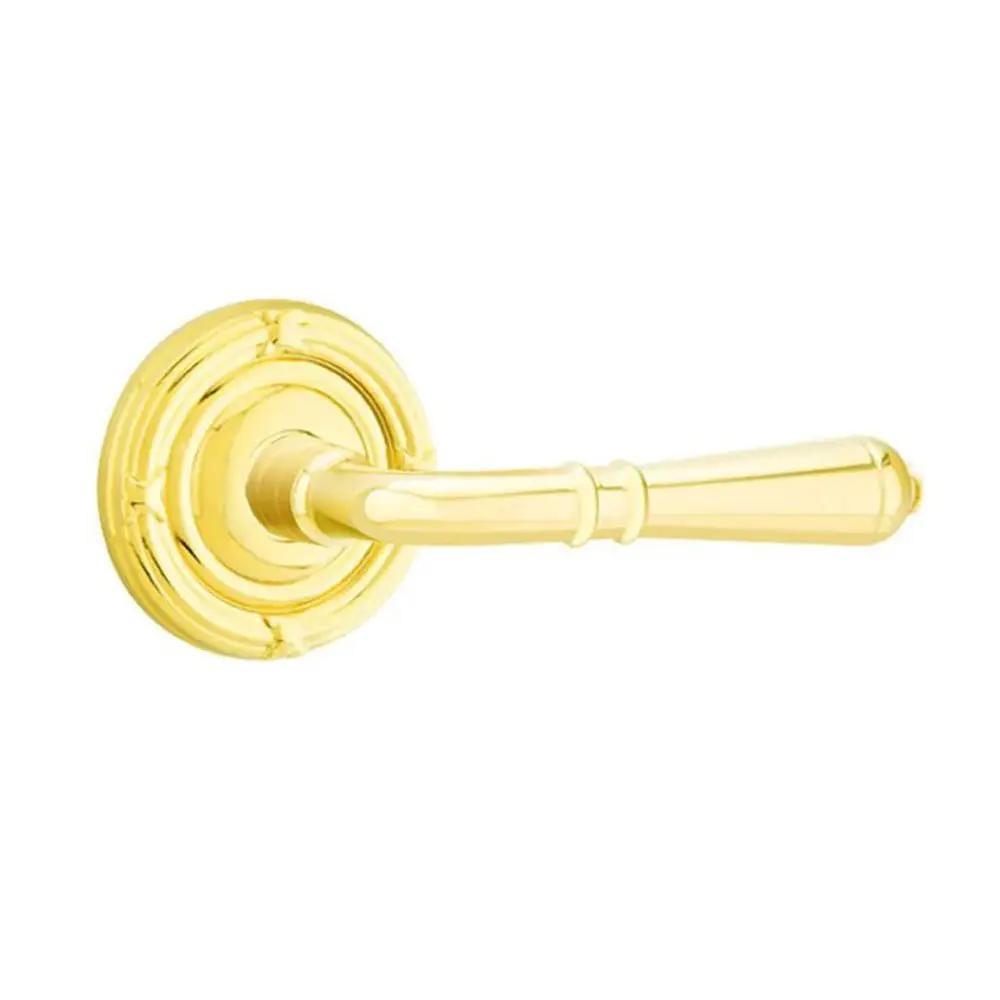 Emtek Turino Door Lever with Ribbon and Reed Rose by Emtek