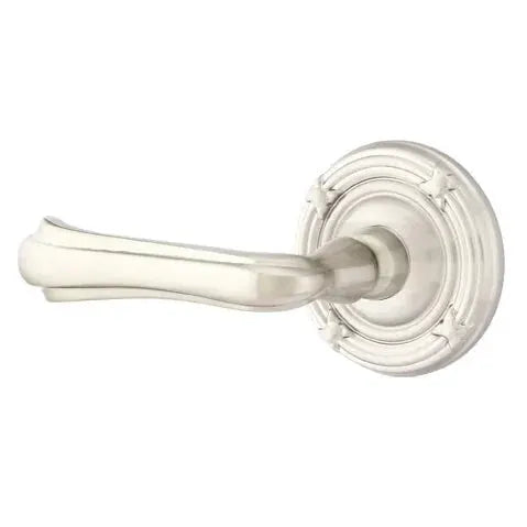 Emtek Wembley Lever with Ribbon and Reed Rose by Emtek