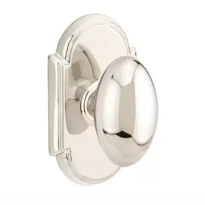 Emtek Privacy Egg Door Knob with #8 Rose by Emtek