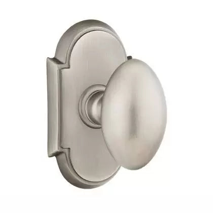 Emtek Privacy Egg Door Knob with #8 Rose by Emtek