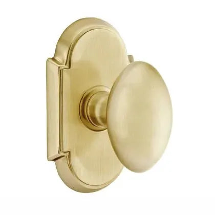 Emtek Privacy Egg Door Knob with #8 Rose by Emtek