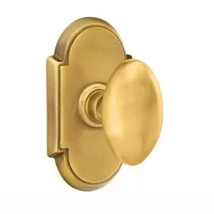 Emtek Privacy Egg Door Knob with #8 Rose by Emtek
