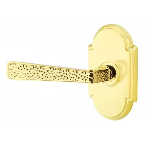 Emtek Hammered Door Lever with #8 Rose by Emtek