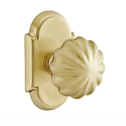 Emtek Melon Door Knob with #8 Rose by Emtek