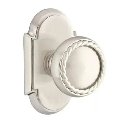 Emtek Rope Knob with #8 Rose by Emtek