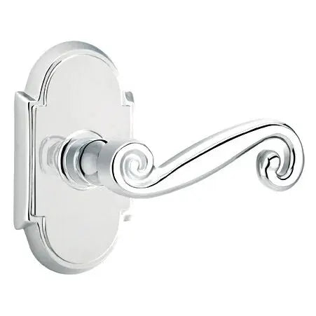 Emtek Rustic Door Lever with #8 Rose by Emtek