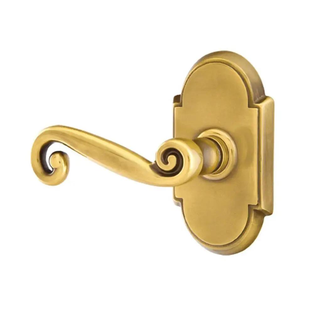 Emtek Rustic Door Lever with #8 Rose by Emtek