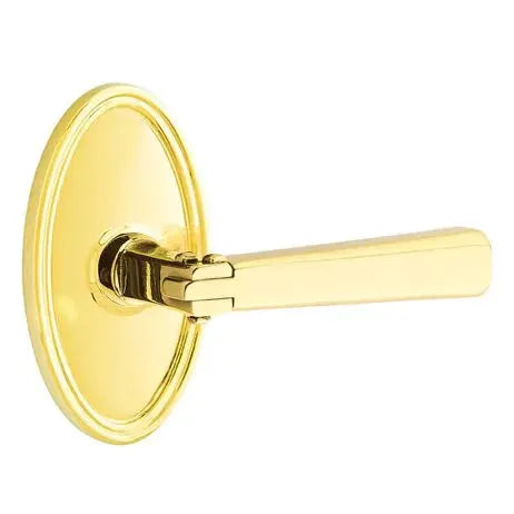 Emtek Arts and Crafts Door Lever with Oval Rose by Emtek