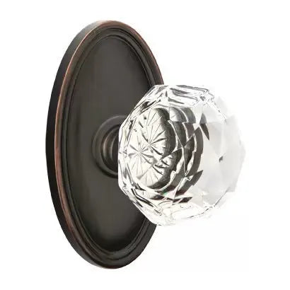 Emtek Diamond Door Knob with Oval Rose by Emtek