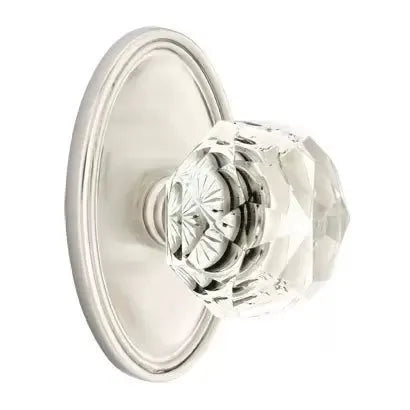 Emtek Diamond Door Knob with Oval Rose by Emtek