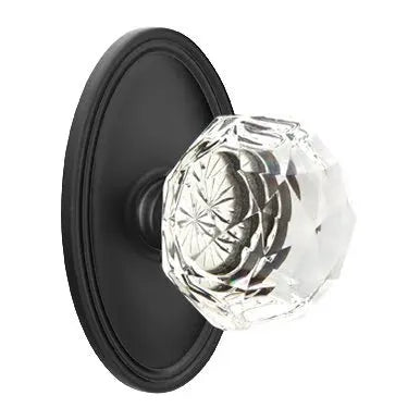Emtek Diamond Door Knob with Oval Rose by Emtek