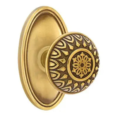 Emtek Lancaster Knob with Oval Rose by Emtek