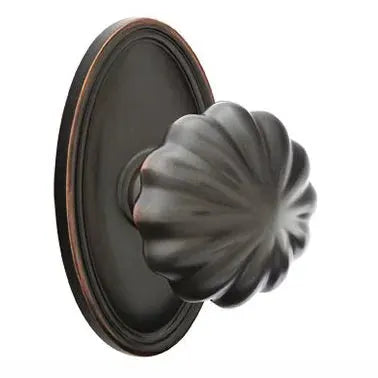 Emtek Melon Door Knob with Oval Rose by Emtek
