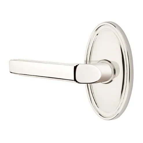 Emtek Milano Door Lever with Oval Rose by Emtek