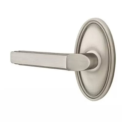 Emtek Milano Door Lever with Oval Rose by Emtek