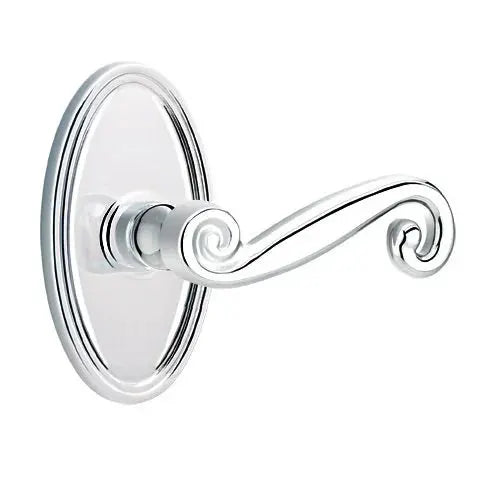 Emtek Rustic Door Lever with Oval Rose by Emtek