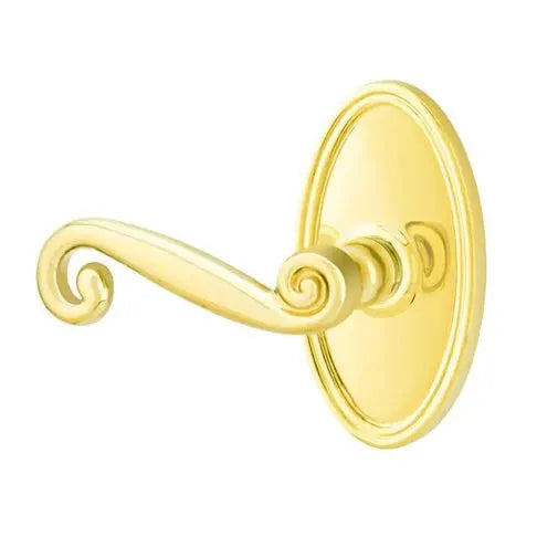 Emtek Rustic Door Lever with Oval Rose by Emtek